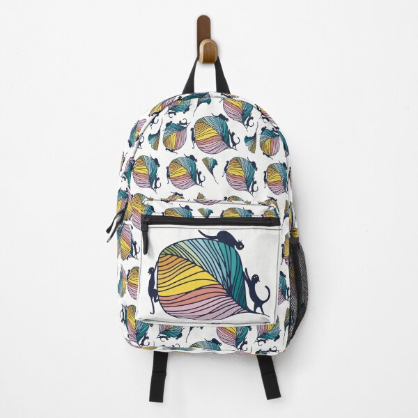 Item preview, Colorful Leaf with Black Cats designed and sold by IvysCreativityHouse.