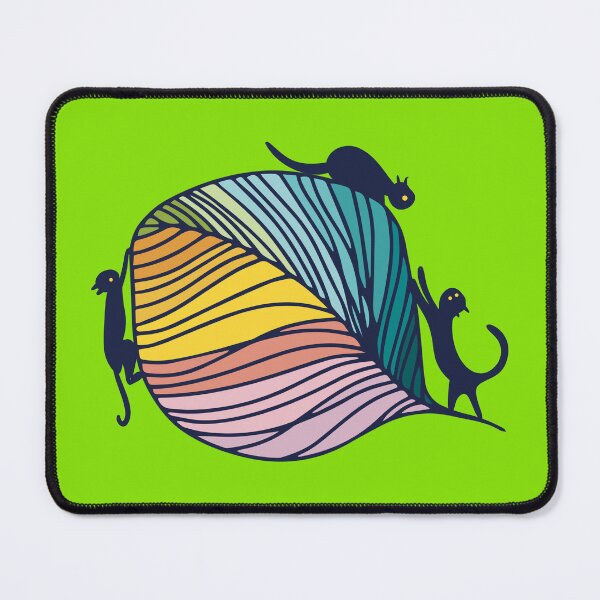 Item preview, Colorful Leaf with Black Cats designed and sold by IvysCreativityHouse.