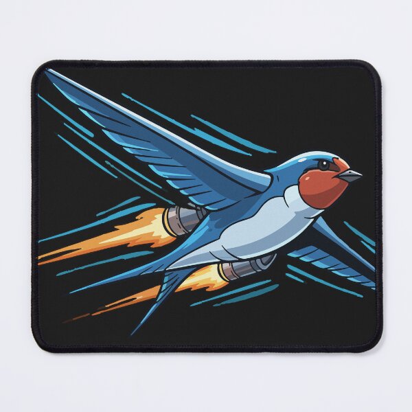 Item preview, Jetpack Swallow Rocket Bird Graphic designed and sold by AwesomeBeyondLimits.