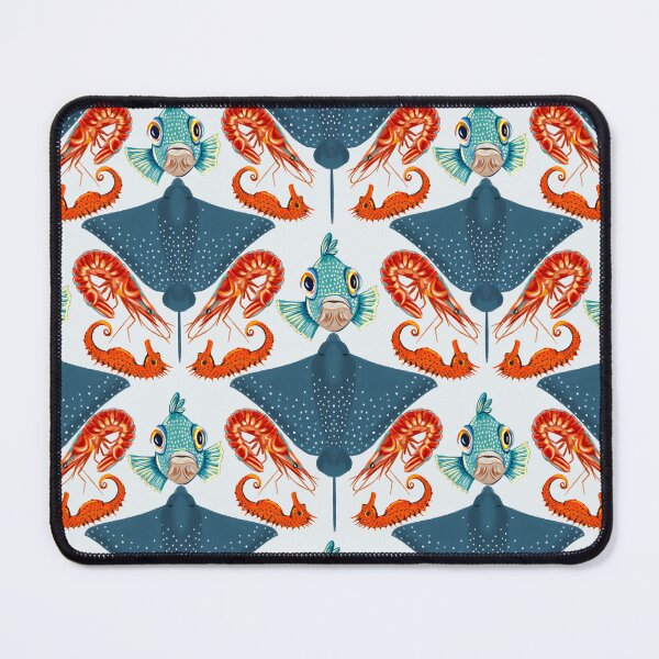 Item preview, Ocean Life Coastal Pattern Collection | Seahorses, Stingrays, Tropical Fish & Shrimp | Nautical Marine Surface Pattern Designs designed and sold by VirtuallyCreativ .
