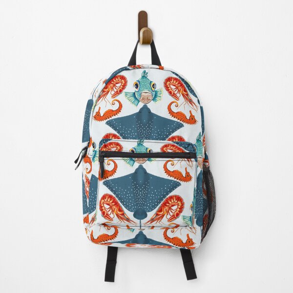 Item preview, Ocean Life Coastal Pattern Collection | Seahorses, Stingrays, Tropical Fish & Shrimp | Nautical Marine Surface Pattern Designs designed and sold by VirtuallyCreativ .