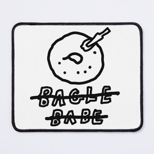 Item preview, Cute Bagel Illustration, Bagel Babe Funny Food Quote, Hand Drawn Bakery Doodle designed and sold by DaisyRooDesign.