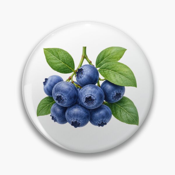 Item preview, Botanical blueberry fruit cluster with green leaves isolated designed and sold by Longsilp.