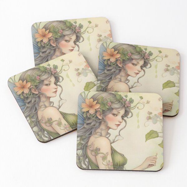 Item preview, Enchanting Forest Fairy Watercolor Fantasy Art designed and sold by ECCreationx.
