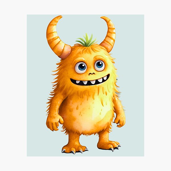 Item preview, Little pumpkin monster. Minimalistic baby monster. designed and sold by NewtBoo.