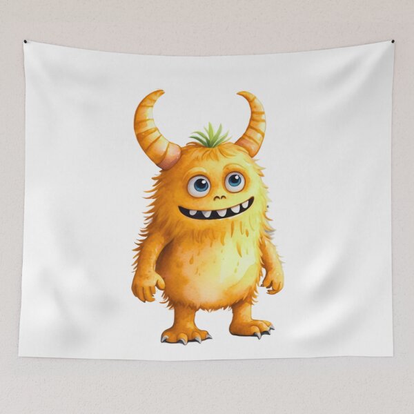Item preview, Little pumpkin monster. Minimalistic baby monster. designed and sold by NewtBoo.