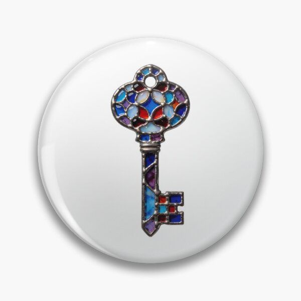Item preview, Stained Glass Key Sticker | Fantasy Skeleton Key Art designed and sold by AillustriaAK.