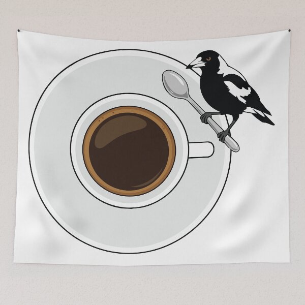 Item preview, Grumpy Magpie Shiny Spoon Espresso Cup designed and sold by ArcApparel2020.