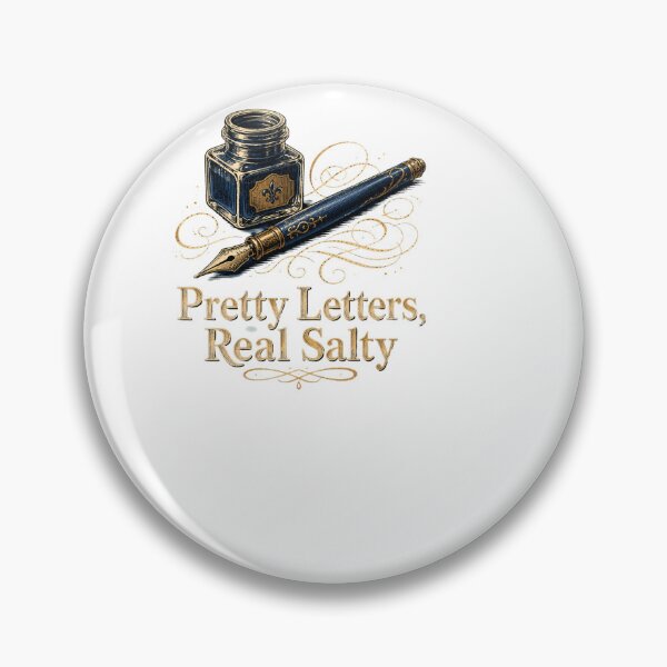 Item preview, Pretty Letters, Real Salty - Funny Calligraphy designed and sold by BinAlgoPix.