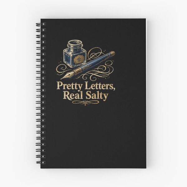 Item preview, Pretty Letters, Real Salty - Funny Calligraphy designed and sold by BinAlgoPix.
