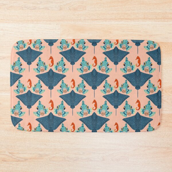 Item preview, Ocean Life Coastal Pattern Collection | Seahorses, Stingrays, Tropical Fish & Shrimp | Nautical Marine Surface Pattern Designs designed and sold by VirtuallyCreativ .