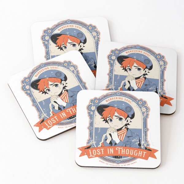 Item preview, Retro Sad Anime Boy Moon Frame Sticker designed and sold by inkfusionhub99.