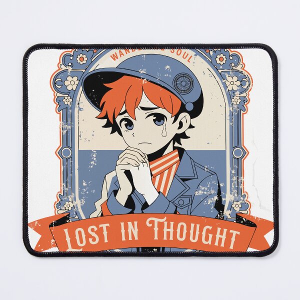 Item preview, Retro Sad Anime Boy Moon Frame Sticker designed and sold by inkfusionhub99.