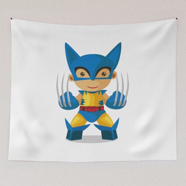 Item preview, Cute Chibi Wolverine Superhero Cartoon Sticker | Adorable Comic Hero Vector Art designed and sold by amareshdas008.