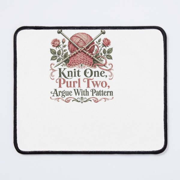 Item preview, Knit One, Purl Two, Argue With Pattern - Knitter H designed and sold by BinAlgoPix.