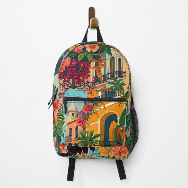 Item preview, Vintage Havana Cuba Street Tropical Parrots Art designed and sold by K Design Store.