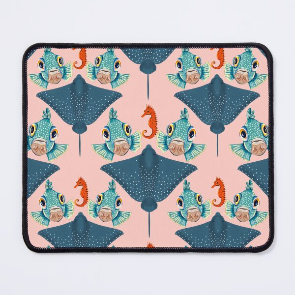 Item preview, Ocean Life Coastal Pattern Collection | Seahorses, Stingrays, Tropical Fish & Shrimp | Nautical Marine Surface Pattern Designs designed and sold by VirtuallyCreativ .