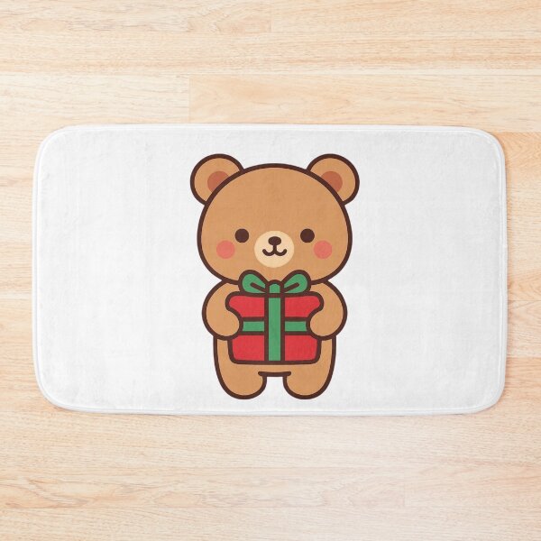 Item preview, Gift of Joy Bear - Holiday Kawaii Sticker designed and sold by foryouandyours.