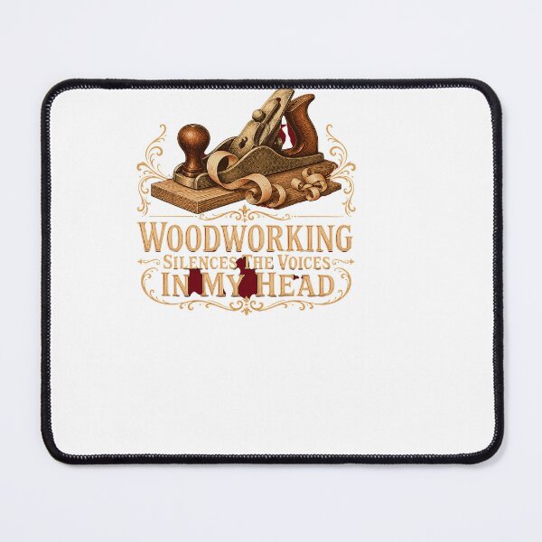 Item preview, Woodworking Silences The Voices - Funny Woodworker designed and sold by BinAlgoPix.