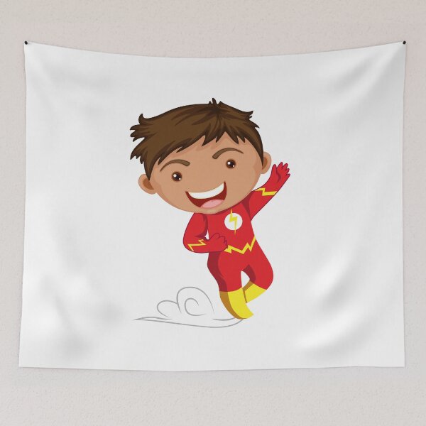 Item preview, Flash Sticker | Cute Chibi Speedster Superhero Cartoon Character for Comic Fans designed and sold by amareshdas008.