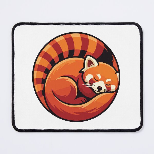 Item preview, Sleeping Red Panda Yin Yang Circular Aesthetic designed and sold by ArcApparel2020.