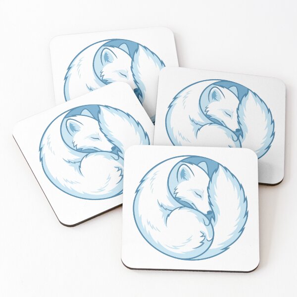 Item preview, Curled Arctic Fox Zen Sleeping Circle designed and sold by ArcApparel2020.