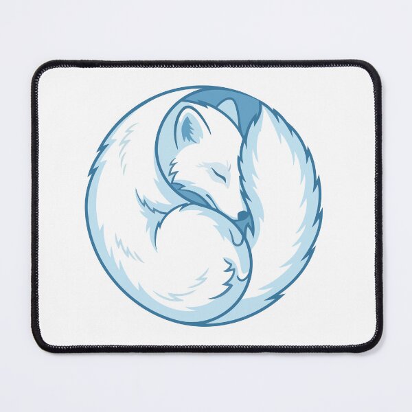 Item preview, Curled Arctic Fox Zen Sleeping Circle designed and sold by ArcApparel2020.