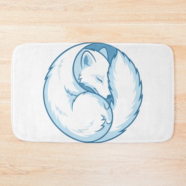 Item preview, Curled Arctic Fox Zen Sleeping Circle designed and sold by ArcApparel2020.