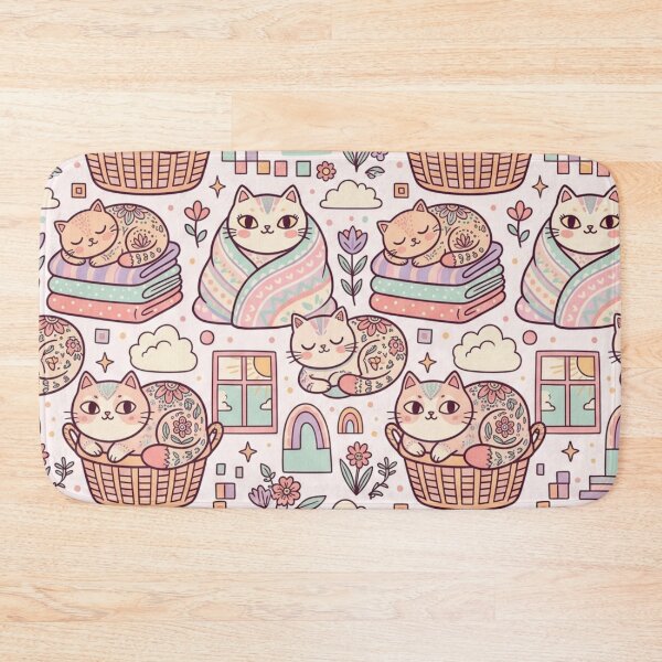 Item preview, Cozy Cats In Blankets Pattern designed and sold by Iampoji.