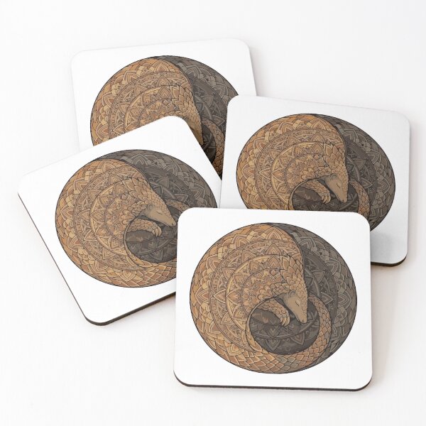 Item preview, Pangolin Curled Geometric Mandala Circle designed and sold by ArcApparel2020.