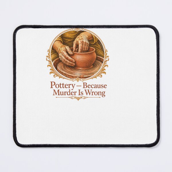 Item preview, Pottery Because Murder Is Wrong - Ceramics designed and sold by BinAlgoPix.