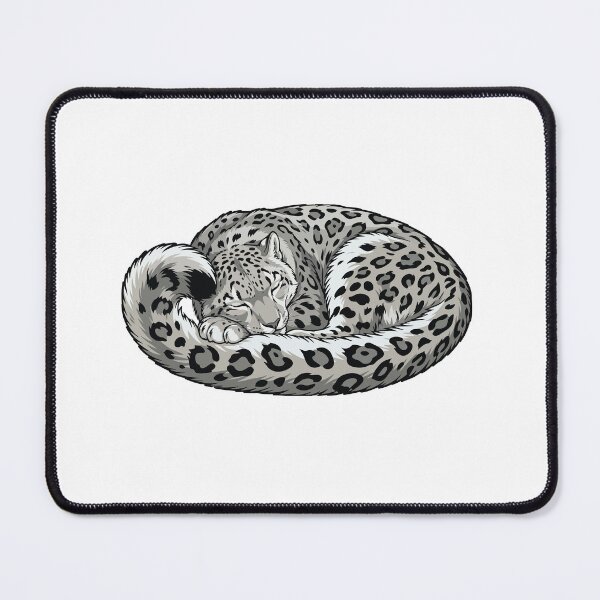 Item preview, Sleeping Snow Leopard Fluffy Tail Circle designed and sold by ArcApparel2020.