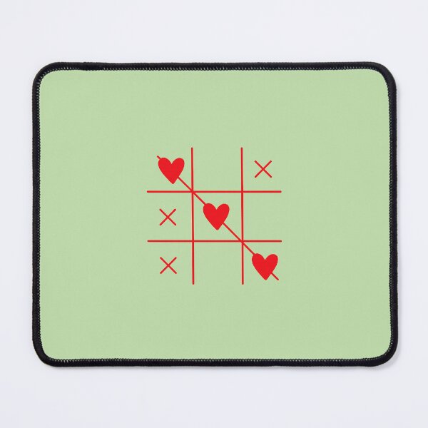 Item preview, Heart Tic Tac Toe Pastel Green Design designed and sold by Blushbomb.