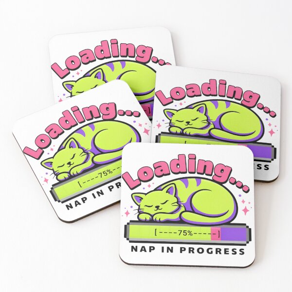 Item preview, Loading Nap In Progress Funny Sleeping Cat Y2K Aesthetic T-Shirt designed and sold by Krzepcia.