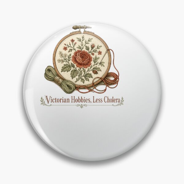 Item preview, Victorian Hobbies Less Cholera - Embroidery designed and sold by BinAlgoPix.