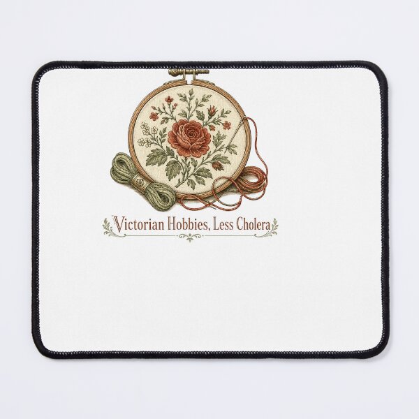 Item preview, Victorian Hobbies Less Cholera - Embroidery designed and sold by BinAlgoPix.