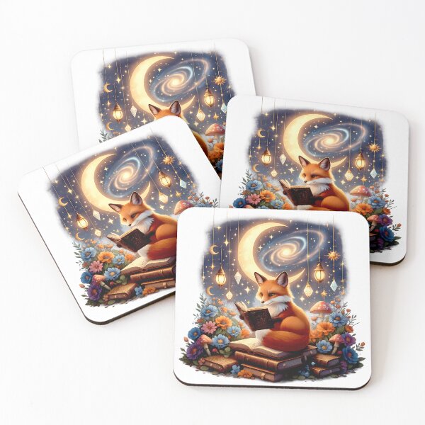 Item preview, Moonlit Reading Woodland Friend | Magical Cottagecore Book Lover Art. designed and sold by Clothes With Smiling Animals Walt Gral.