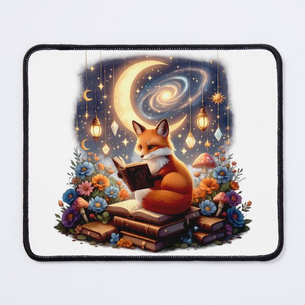 Item preview, Moonlit Reading Woodland Friend | Magical Cottagecore Book Lover Art. designed and sold by Clothes With Smiling Animals Walt Gral.