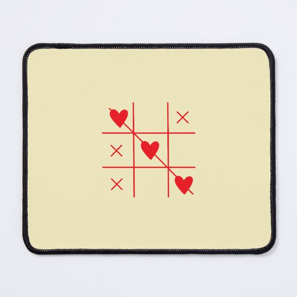 Item preview, Red Heart Aesthetic Tic Tac Toe Design designed and sold by Blushbomb.