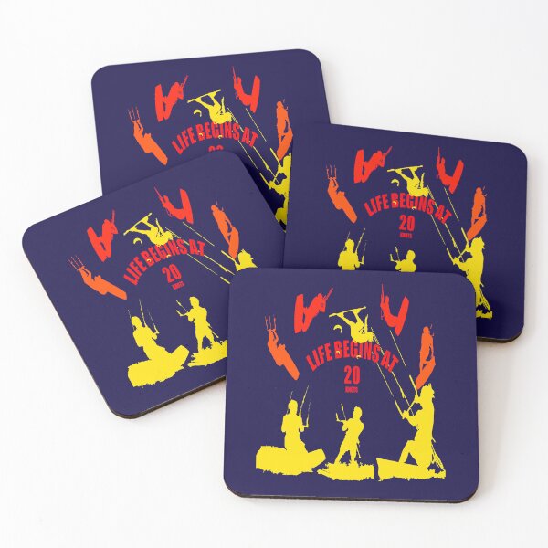 Item preview, Life Begins at 20 Knots Red Orange Yellow Silhouettes designed and sold by taiche.