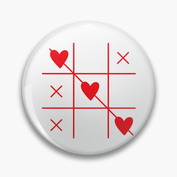 Item preview, Red Heart Tic Tac Toe Design designed and sold by Blushbomb.