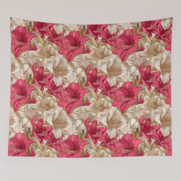 Item preview, Flourishing Amaryllis Print  - Birthday Flower Pattern   - Baptism Gifts designed and sold by RoyalStarsPatts.
