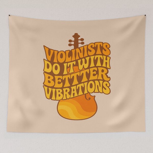 Item preview, Groovy Retro Violin Quote – Music quote  designed and sold by Art-Arcade6.
