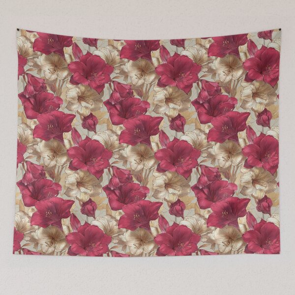 Item preview, Edgy Amaryllis  - Birthday Flower Pattern   - Best Gifts For Men designed and sold by RoyalStarsPatts.