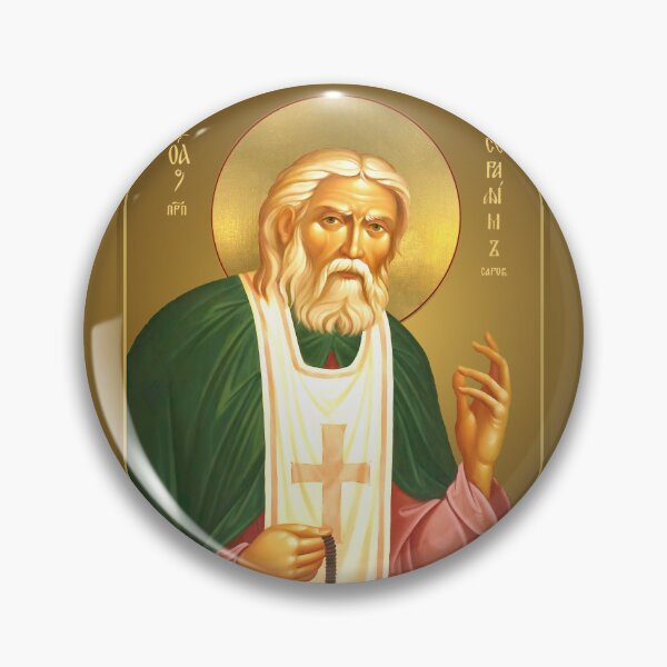 Item preview, Saint Seraphim of Sarov Orthodox icon designed and sold by orthodox-icon.