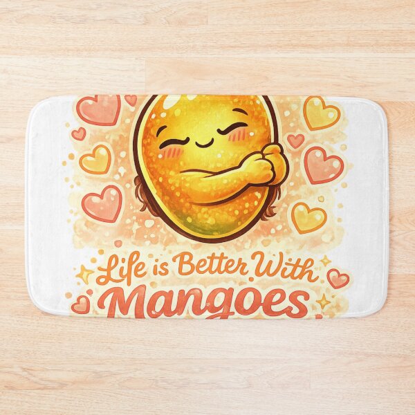 Item preview, Life Is Better With Mangoes Cute Mango Hug Heart Quote Design designed and sold by irfanshikh.