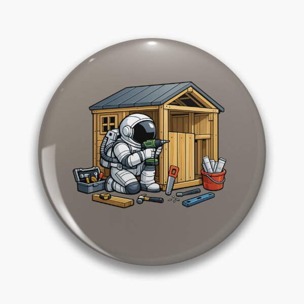 Item preview, Astronaut Building a Shed designed and sold by BROHLine Studio.