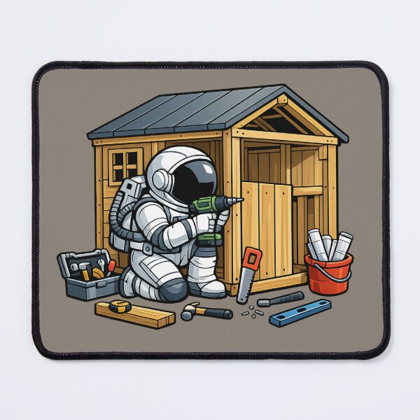 Item preview, Astronaut Building a Shed designed and sold by BROHLine Studio.