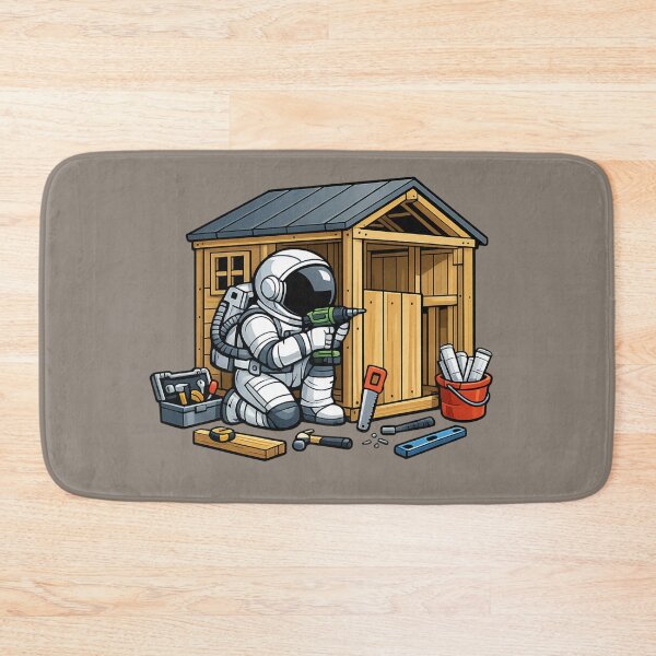 Item preview, Astronaut Building a Shed designed and sold by BROHLine Studio.