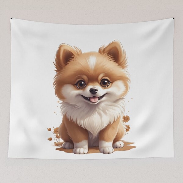 Item preview, Cute little Pomeranian in sepia tones. designed and sold by NewtBoo.